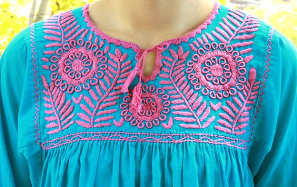 画像5: メキシコ刺繍長そでブラウス「チアパス」 (5)