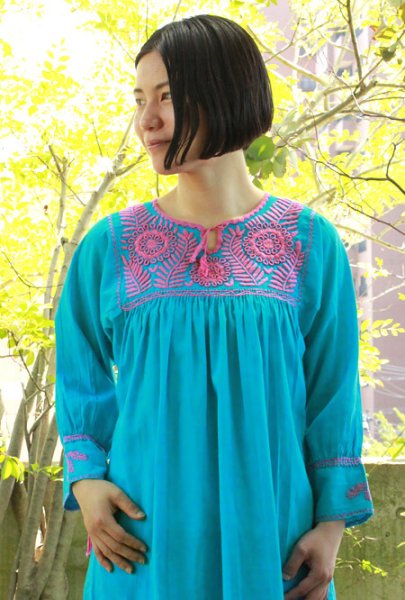 画像3: メキシコ刺繍長そでブラウス「チアパス」 (3)
