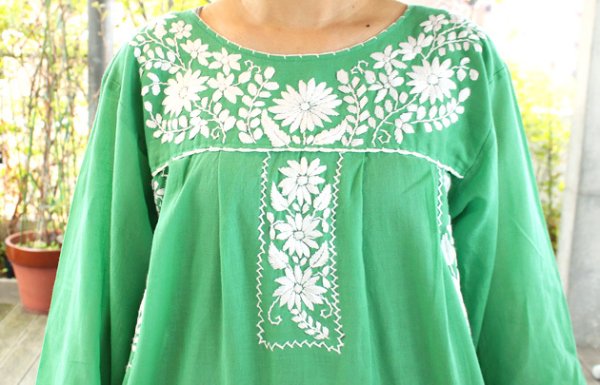 画像5: デラックス刺繍のガーゼチュニック (5)