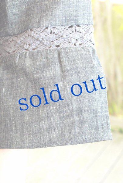 画像4: パンジー刺繍ベルスリーブトップス　国内仕立て (4)