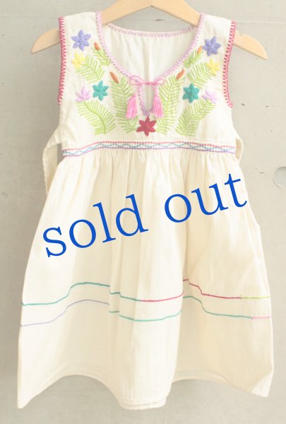画像2: チアパス刺繍のワンピース　 (2)