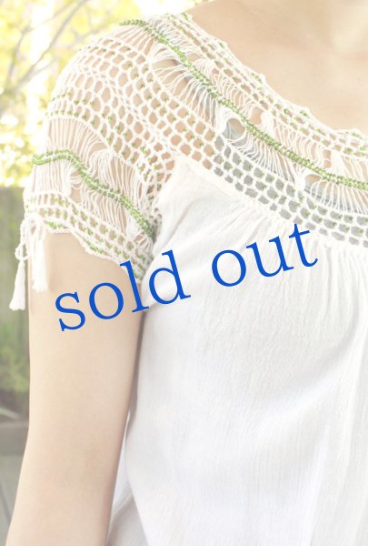 画像3: プエブラビーズ刺繍のブラウス (3)