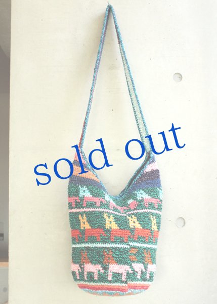 画像2: グアテマラ・トドスサントスの先住民手編みバッグ (2)