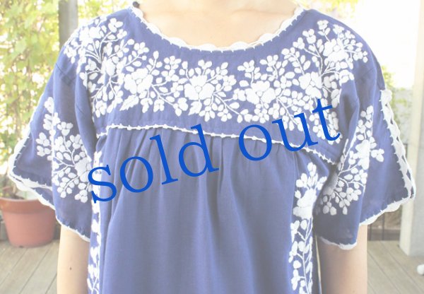 画像5: ガーゼ刺繍のチュニックワンピース (5)