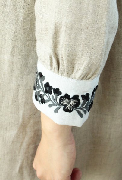 画像4: 洋服デザインの手刺繍オリジナルワンピース　 (4)