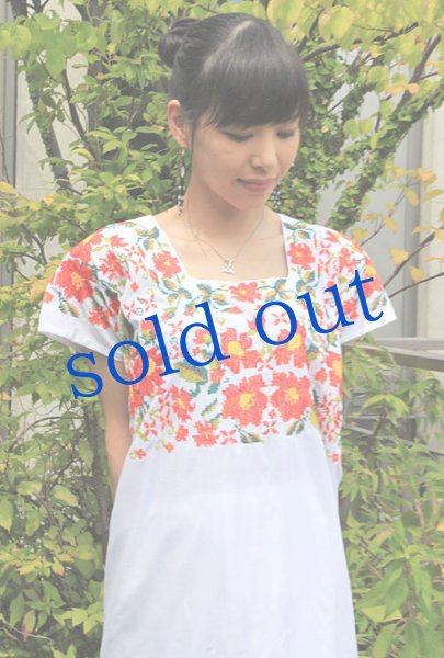 画像3: 「ユカタンのクロスステッチ」メキシコ刺繍ドレス (3)