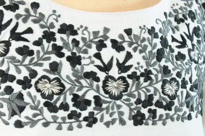 画像2: 洋服デザインの手刺繍オリジナルワンピース　
