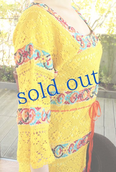 画像4: レイヤードレースのメキシカンドレス (4)