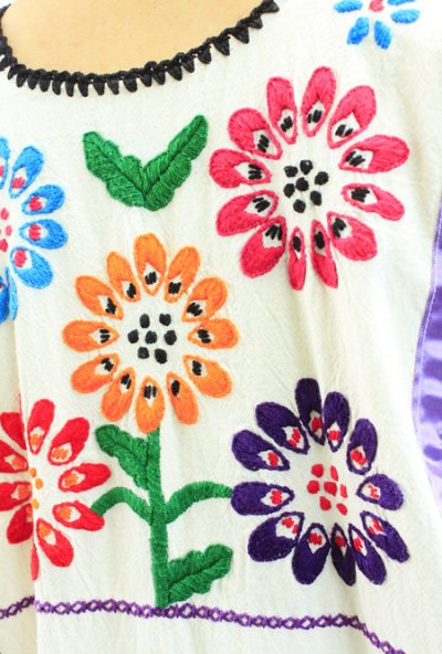 画像3: メキシコ刺繍ウィピルワンピース