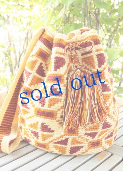 画像1: コロンビアの先住民WAYUU族の手編みバッグ (1)
