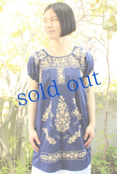 画像1: ゴージャス刺繍メキシコチュニック (1)