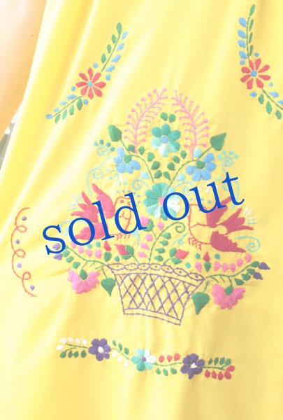 画像4: 定番メキシコ刺繍ワンピース  (4)