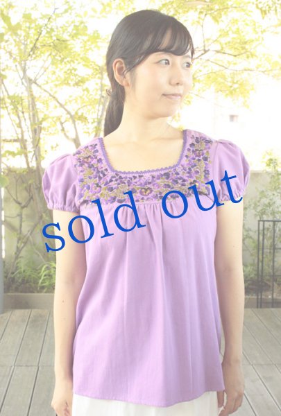 画像2: サンアントニーノ刺繍パフスリーブトップス　 (2)