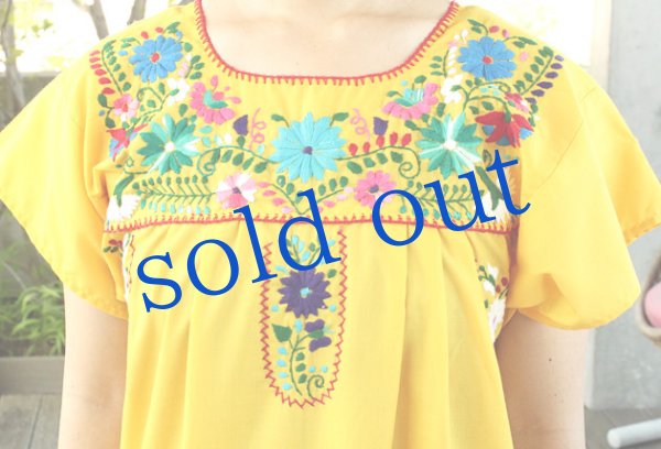 画像5: 定番メキシコ刺繍ワンピース  (5)