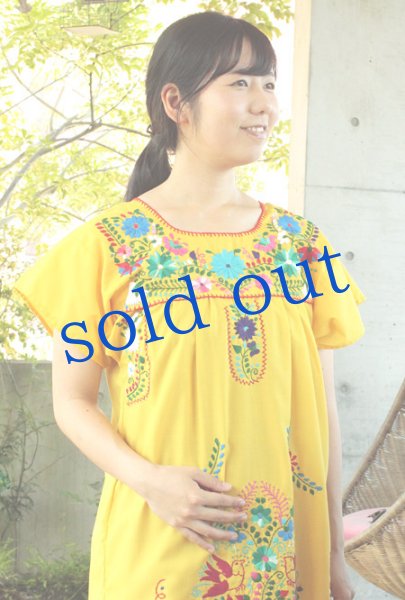 画像3: 定番メキシコ刺繍ワンピース  (3)