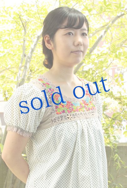 画像3: サンアントニーノ刺繍パフスリーブトップス (3)