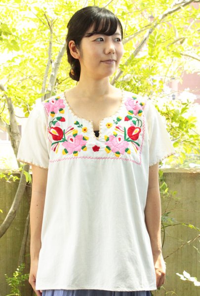 画像2: メキシコ刺繍ブラウス「チアパス」 　 (2)