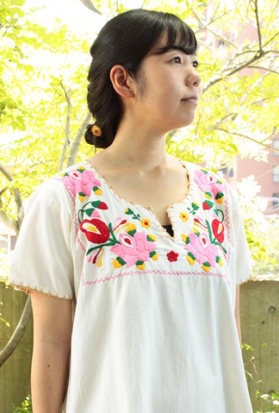 画像3: メキシコ刺繍ブラウス「チアパス」 　 (3)