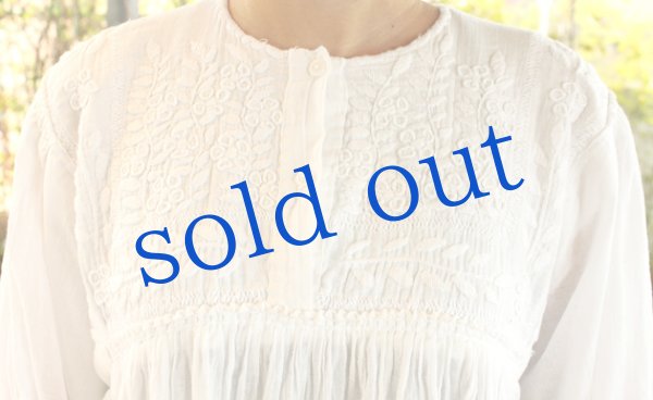 画像5: メキシコ刺繍長袖ロングワンピース「チアパス」　 (5)