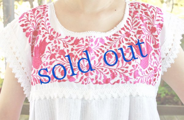 画像5: オアハカ刺繍の織生地ワンピース (5)