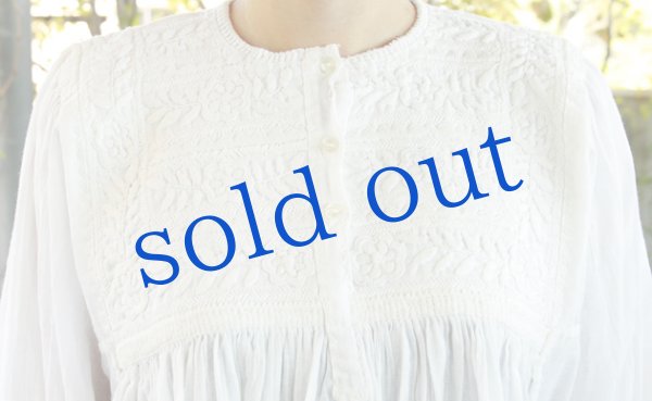 画像5: メキシコ刺繍長そでブラウス「チアパス」　 (5)