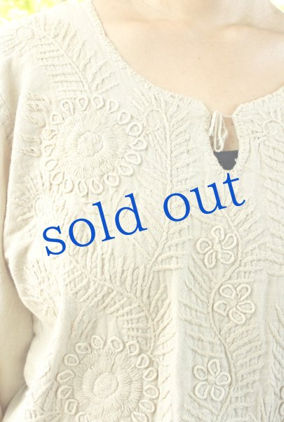 画像3: メキシコ刺繍長そでブラウス「チアパス」　 (3)