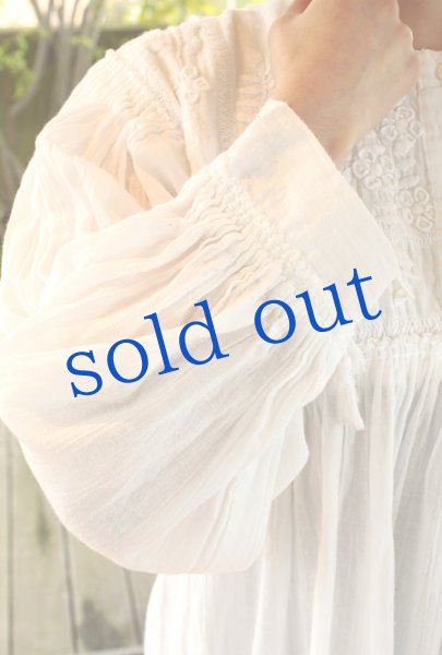 画像4: メキシコ刺繍長袖ロングワンピース「チアパス」　 (4)