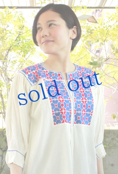 画像3: クロスステッチ刺繍ブラウス  (3)