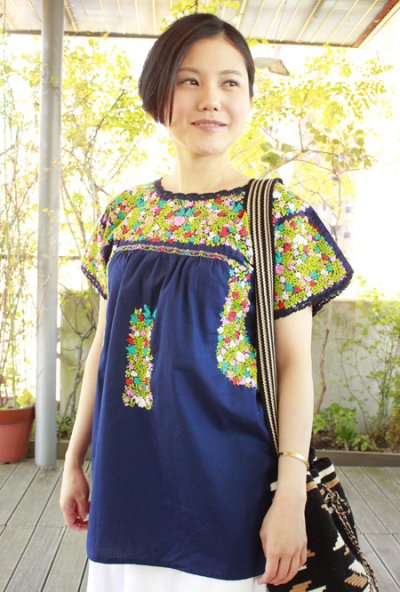 画像1: 「サンアントニーノ」 刺繍チュニックブラウス　