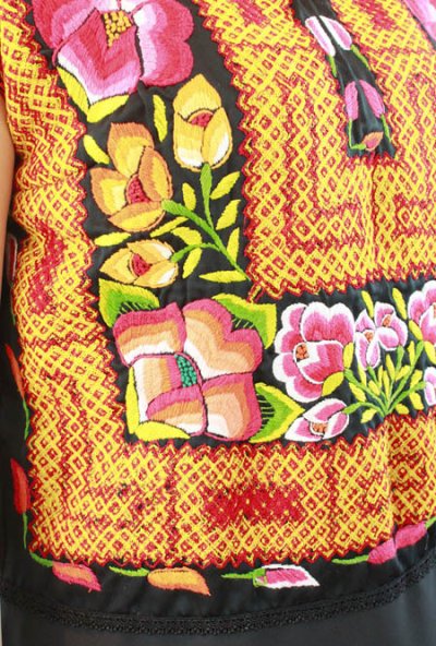 画像2: フチタンの刺繍リメイクワンピースドレス
