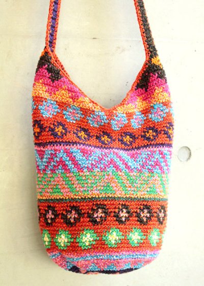画像1: グアテマラ・トドスサントスの先住民手編みバッグ