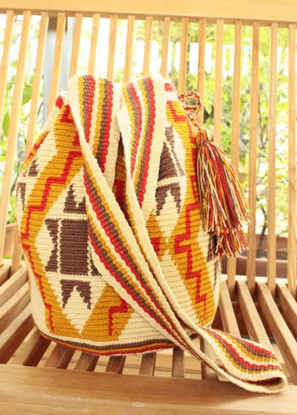 画像4: コロンビアの先住民WAYUU族の手編みバッグ  (4)