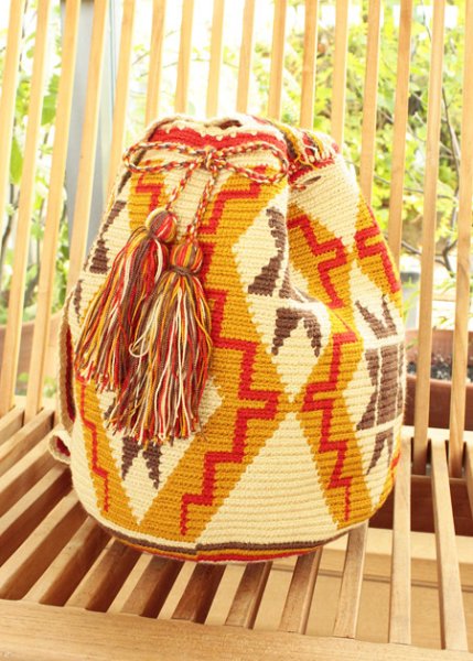 画像3: コロンビアの先住民WAYUU族の手編みバッグ  (3)