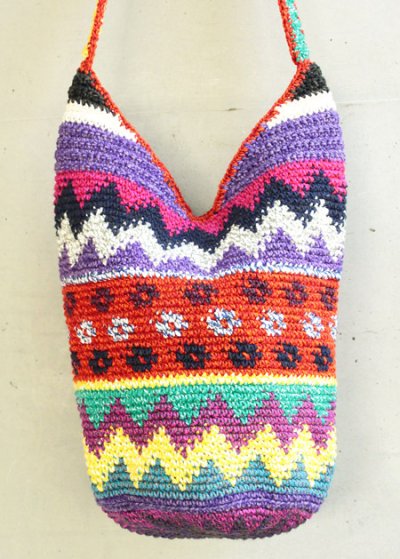 画像2: グアテマラ・トドスサントスの先住民手編みバッグ 