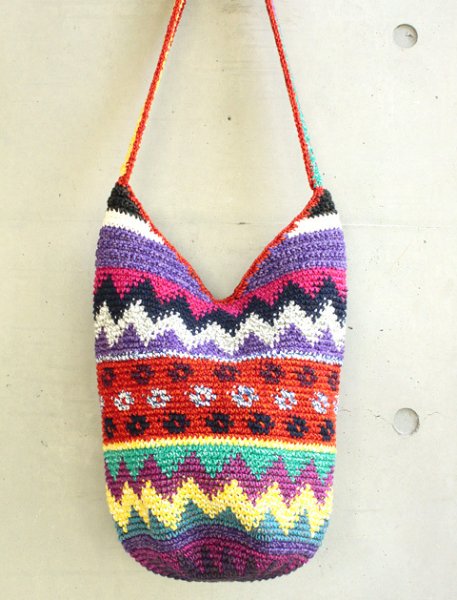 画像2: グアテマラ・トドスサントスの先住民手編みバッグ  (2)