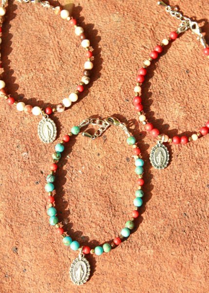 画像3: マリア様のミニメダイ付きブレスレット (3)