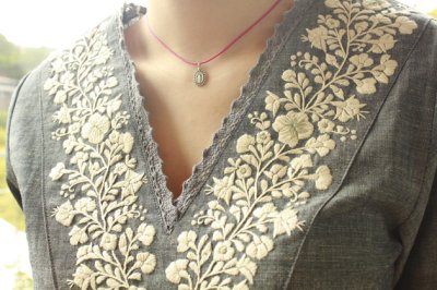 画像3: パンジー刺繍ベルスリーブトップス国内仕立て