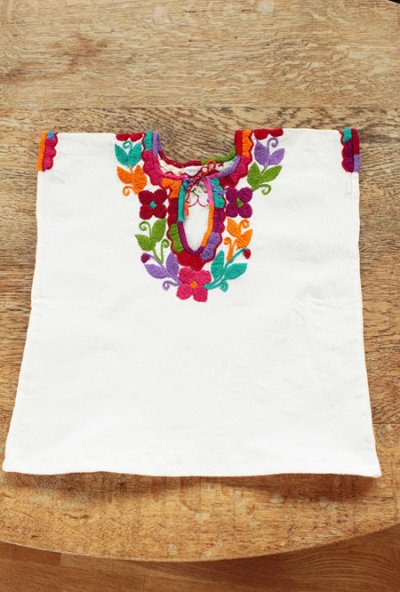 画像1: メキシコ刺繍の子供服ウィピル