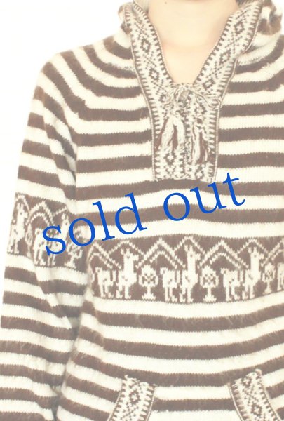 画像3: アルパカ毛糸のニットパーカー (3)