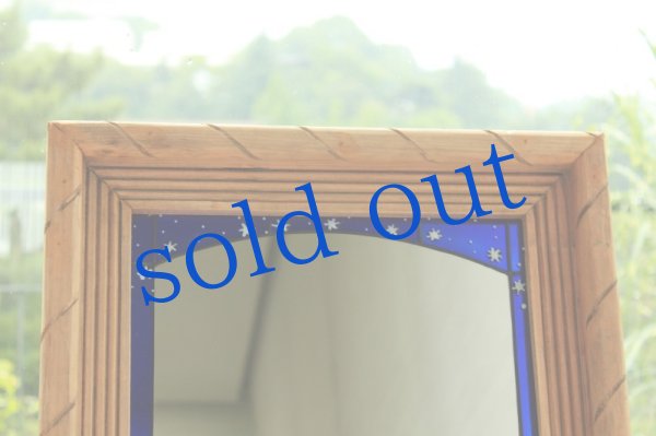 画像2: メキシカンデザイン木製枠ステンドペイント鏡 (2)