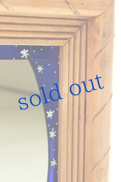 画像5: メキシカンデザイン木製枠ステンドペイント鏡 (5)