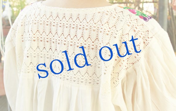 画像4: ガーゼ刺繍ブラウス・サンアントニーノ　 (4)