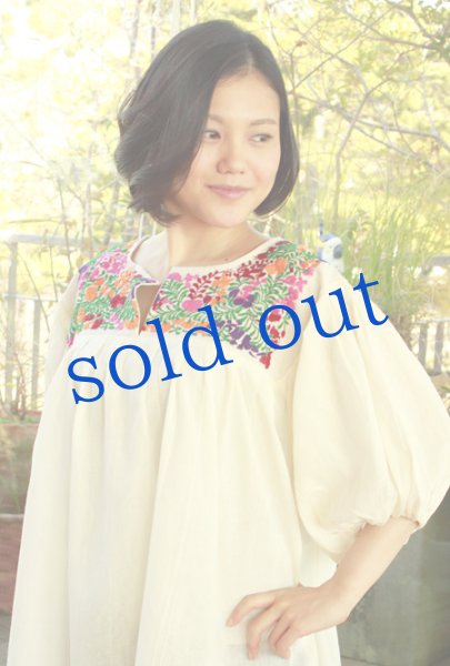 画像3: ガーゼ刺繍ブラウス・サンアントニーノ　 (3)