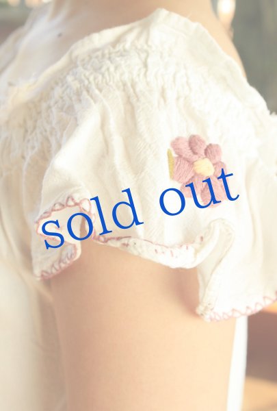 画像4: メキシコ刺繍長そでブラウス「チアパス」  (4)