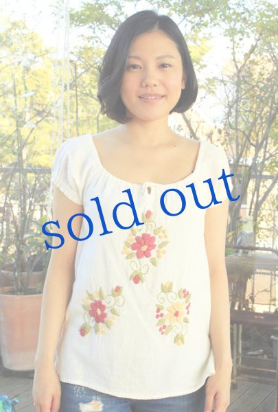 画像2: メキシコ刺繍ブラウス「チアパス」   (2)