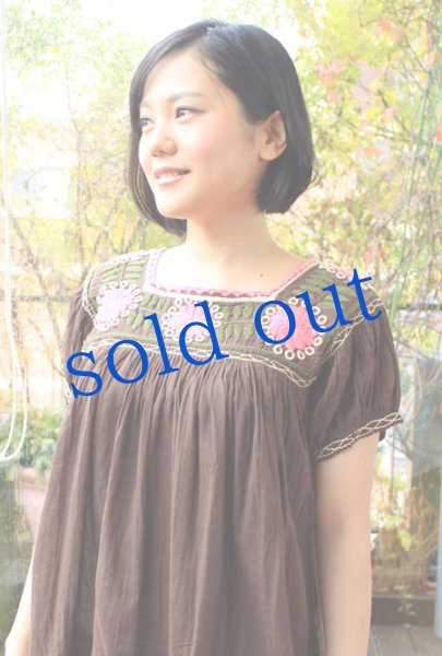 画像3: メキシコ刺繍長そでブラウス「チアパス」 (3)