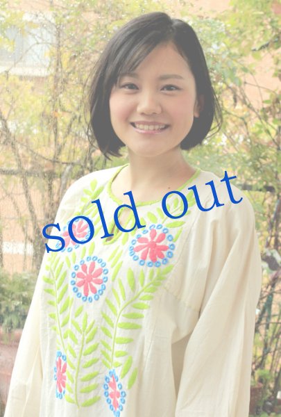 画像3: メキシコ刺繍長そでブラウス「チアパス」 　 (3)