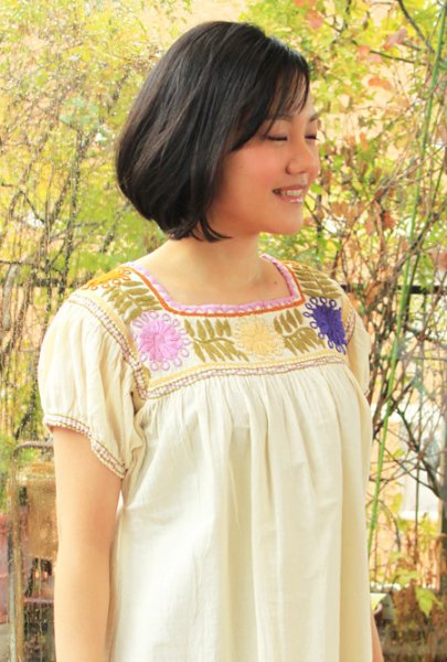 画像3: メキシコ刺繍長そでブラウス「チアパス」  (3)