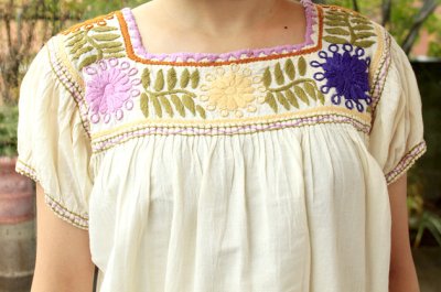 画像3: メキシコ刺繍長そでブラウス「チアパス」 