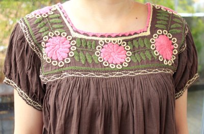 画像3: メキシコ刺繍長そでブラウス「チアパス」